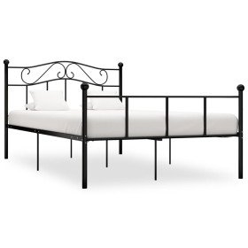 Estructura de cama sin colchón metal negro 120x200 cm Estructura de cama sin colchón metal negro 120x200 cm