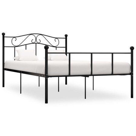 Estructura de cama sin colchón metal negro 140x200 cm en Camas y somieres | Comprar online en Foro24