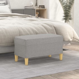 Banco de tela gris claro 70x35x41 cm