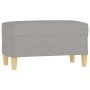 Banco de tela gris claro 70x35x41 cm