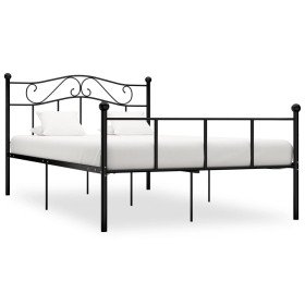 Estructura de cama sin colchón metal negro 160x200 cm Estructura de cama sin colchón metal negro 160x200 cm
