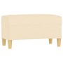 Banco de tela color crema 70x35x41 cm
