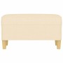 Banco de tela color crema 70x35x41 cm