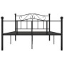 Estructura de cama sin colchón metal negro 160x200 cm