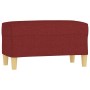 Banco de tela rojo vino tinto 70x35x41 cm