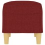 Banco de tela rojo vino tinto 70x35x41 cm