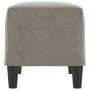 Banco de terciopelo gris claro 70x35x41 cm