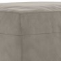 Banco de terciopelo gris claro 70x35x41 cm