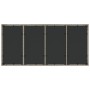Mesa de jardín superficie de vidrio ratán PE gris 190x90x75 cm