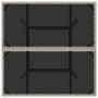 Mesa de jardín superficie de vidrio y ratán PE gris 80x80x75 cm