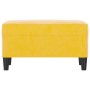 Banco de terciopelo amarillo 70x35x41 cm