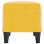 Banco de terciopelo amarillo 70x35x41 cm