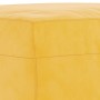 Banco de terciopelo amarillo 70x35x41 cm