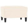 Banco de terciopelo color crema 70x35x41 cm