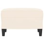 Banco de terciopelo color crema 70x35x41 cm