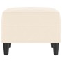 Banco de terciopelo color crema 70x35x41 cm