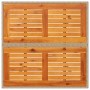 Mesa de jardín ratán sintético madera acacia beige 80x80x75 cm