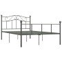 Estructura de cama sin colchón metal gris 160x200 cm en Camas y somieres | Comprar online en Foro24