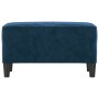 Banco de terciopelo azul 70x35x41 cm