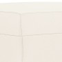 Banco de cuero sintético color crema 100x35x41 cm
