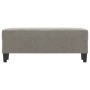 Banco de terciopelo gris claro 100x35x41 cm
