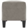 Banco de terciopelo gris claro 100x35x41 cm