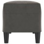 Banco de terciopelo gris oscuro 100x35x41 cm