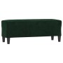 Banco de terciopelo verde oscuro 100x35x41 cm