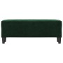 Banco de terciopelo verde oscuro 100x35x41 cm