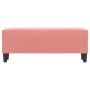Banco de terciopelo rosa 100x35x41 cm