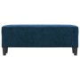Banco de terciopelo azul 100x35x41 cm