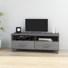 HAMAR TV cabinet solid dark gray pine wood 106x40x40 cm by vidaXL, TV Furniture - Ref: Foro24-340470, Price: 93,51 €, Discoun...