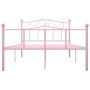 Estructura de cama sin colchón metal rosa 140x200 cm
