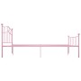 Estructura de cama sin colchón metal rosa 140x200 cm