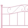 Estructura de cama sin colchón metal rosa 160x200 cm