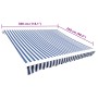 Toldo de lona azul y blanco 3x2,5 m sin armazón