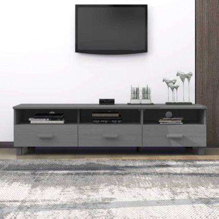HAMAR TV-Schrank aus massivem dunkelgrauem Kiefernholz 158x40x40 cm von vidaXL, TV-Möbel - Ref: Foro24-340474, Preis: 111,74 ...