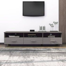 TV-Möbel HAMAR aus massivem Kiefernholz in hellem Grau, 158x40x40 cm. von vidaXL, TV-Möbel - Ref: Foro24-340475, Preis: 135,0...