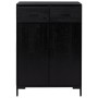 Zapatero de madera maciza de pino negro 75x40x110 cm