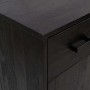 Zapatero de madera maciza de pino negro 75x40x110 cm