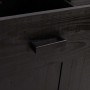 Zapatero de madera maciza de pino negro 75x40x110 cm
