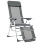 Klappbare Campingstühle mit Fußstütze 2 Stück Textilene grau von vidaXL, Gartenstühle - Ref: Foro24-360145, Preis: 169,38 €, ...