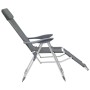Klappbare Campingstühle mit Fußstütze 2 Stück Textilene grau von vidaXL, Gartenstühle - Ref: Foro24-360145, Preis: 169,38 €, ...