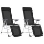 Klappbare Campingstühle mit Fußstütze, 2 Stück, Textilene schwarz von vidaXL, Gartenstühle - Ref: Foro24-360146, Preis: 179,0...