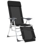 Klappbare Campingstühle mit Fußstütze, 2 Stück, Textilene schwarz von vidaXL, Gartenstühle - Ref: Foro24-360146, Preis: 179,0...