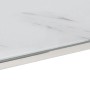 Mesa de centro plateada acero inoxidable y vidrio templado