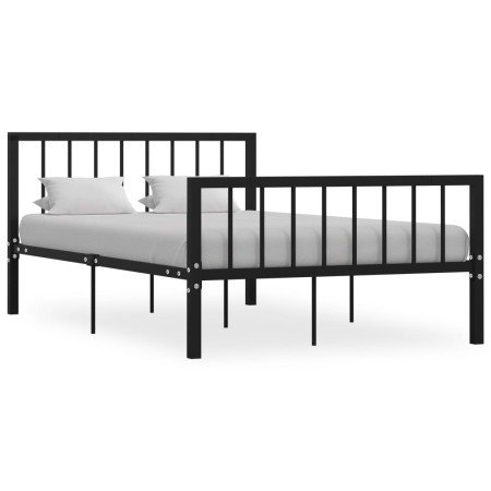 Estructura de cama sin colchón metal negro 120x200 cm en Camas y somieres | Comprar online en Foro24