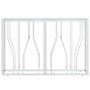 Mesa consola acero inoxidable y vidrio 110x30x70 cm