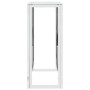 Mesa consola acero inoxidable y vidrio 70x30x70 cm