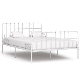 Estructura cama con somier sin colchón metal blanco 120x200 cm Estructura cama con somier sin colchón metal blanco 120x200 cm